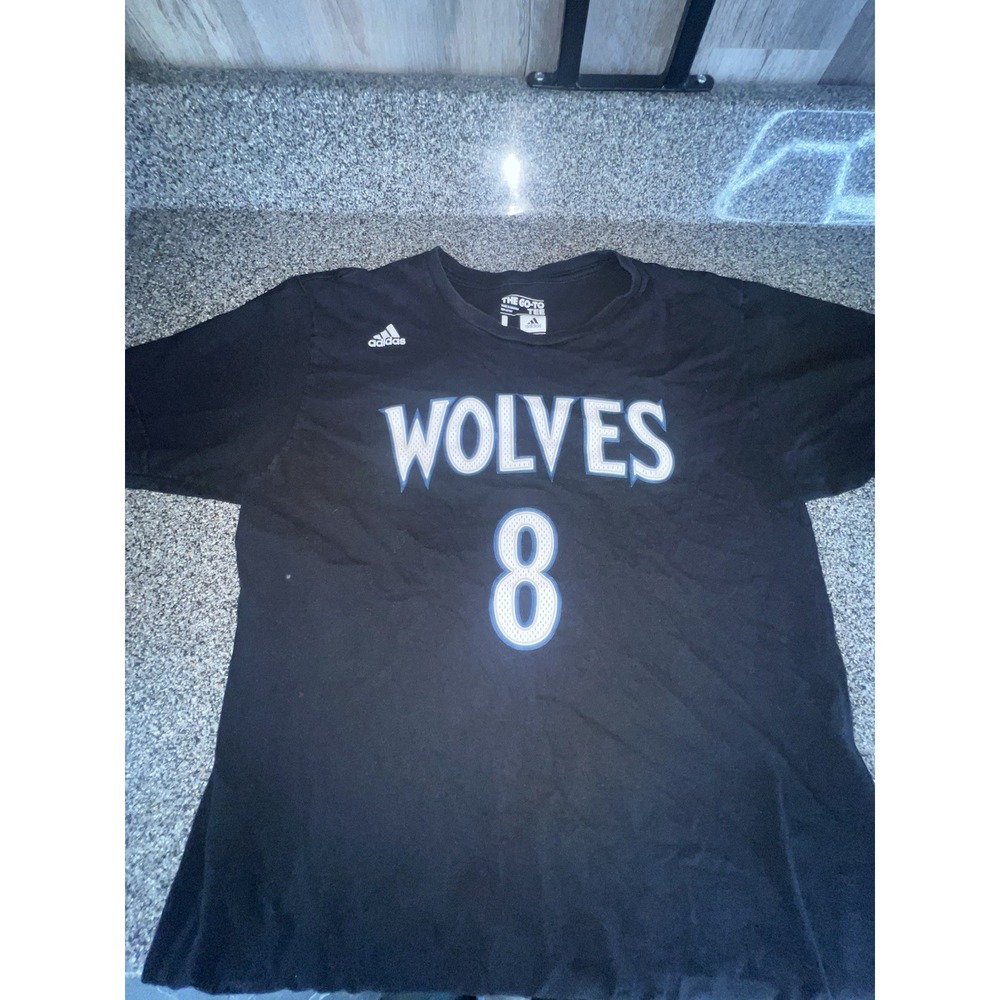 Zach LaVine Minnesota Timberwolves Adidas Black T-Shirt Men's L NBA Fit Like M